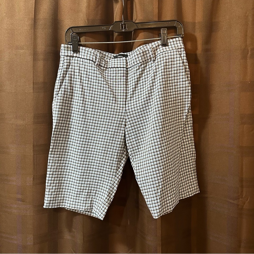 NEW‎ Theory Treeca Slim Short in Viscose Check Size 8 reg $275 - Picture 5 of 8